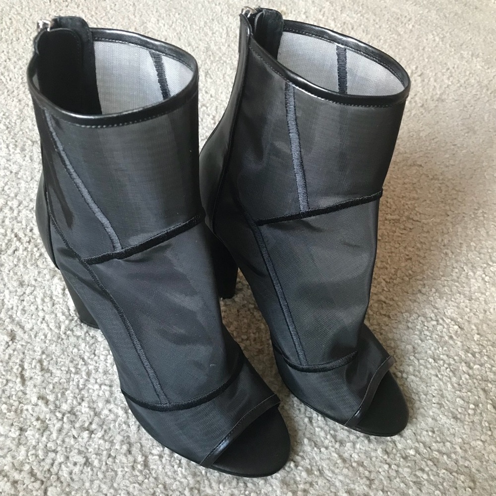 Steve Madden Peep Toe Mesh Booties - Picture 3 of 7